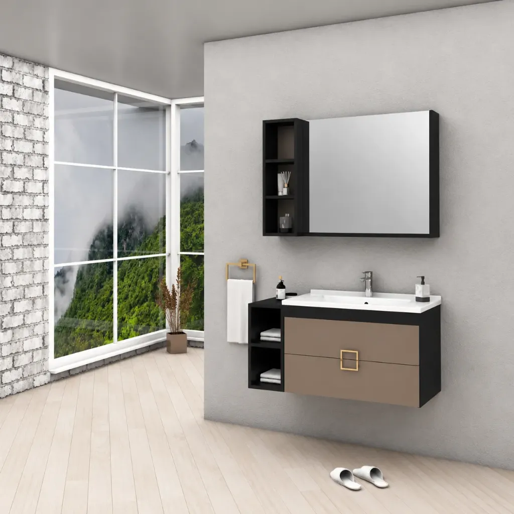 VEGA/C 100cm Ceramic Sink Bathroom Vanity Cabinet with Mirror
