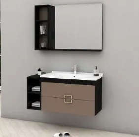VEGA/C Meuble de salle de bain avec lavabo céramique 100 cm et miroir