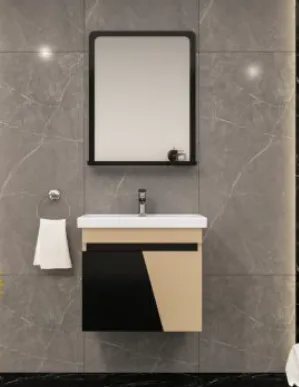 Ceren/B Two-Tone MDF Bathroom Furniture with Ceramic Sink and Mirror Shelf