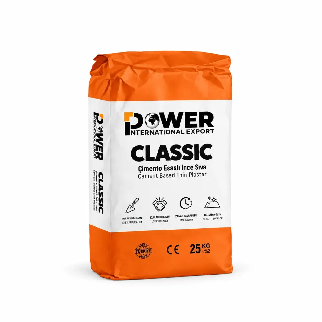 Classic Gray Cement-Based Thin Plaster 25 kg