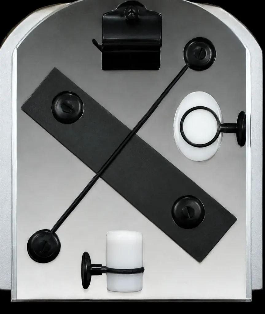 Ensemble d'accessoires de salle de bain noir 6 pièces avec miroir et supports