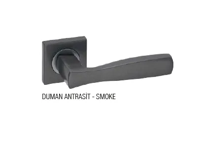 ZENN AR-137 Smoke Anthracite Lever Door Handle with Square Rose (Smoke)