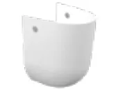 Ege White Rounded Semi Pedestal