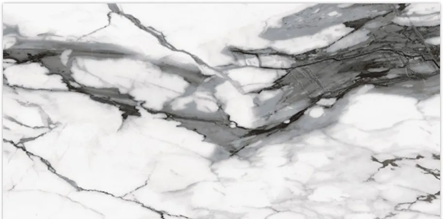 Carreau en porcelaine effet marbre brillant Himalaya