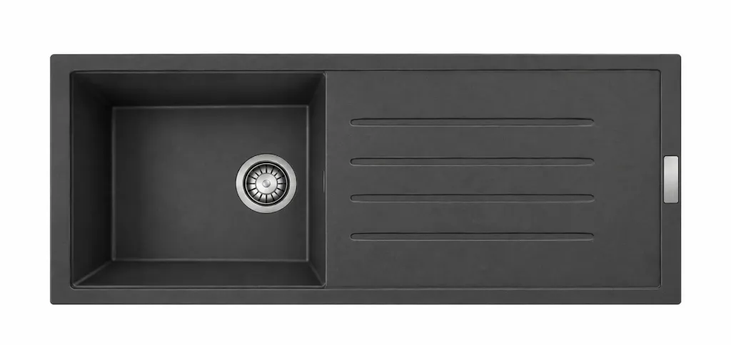 P-02 Anthracite Granite 85 x 49.5 cm Single Bowl Sink with Drainer (Anthracite)