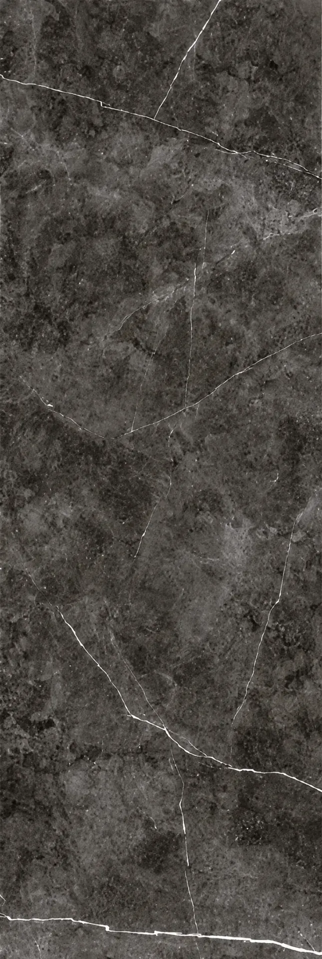Karaca Light Grey Marble-Effect Ceramic Wall Tile (40x120, Black)