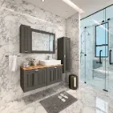 Mobilier de salle de bain Estella 120 cm avec lavabo Rapsodi et miroir encadré