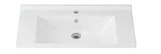 Merkur Slim White Rectangular Furniture Washbasin
