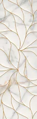 Marvy Marble-Effect Gold Leaf Pattern Ceramic Wall Tile