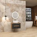 BALANCE Wall-Mounted Drawer Bathroom Furniture with Round LED Mirror
