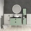 Niva 80 cm Bathroom Furniture with Basin Sink and LED Mirror