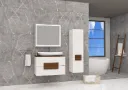 Ensemble de meubles de salle de bain Sella/A Nova 70 blanc mural avec miroir LED