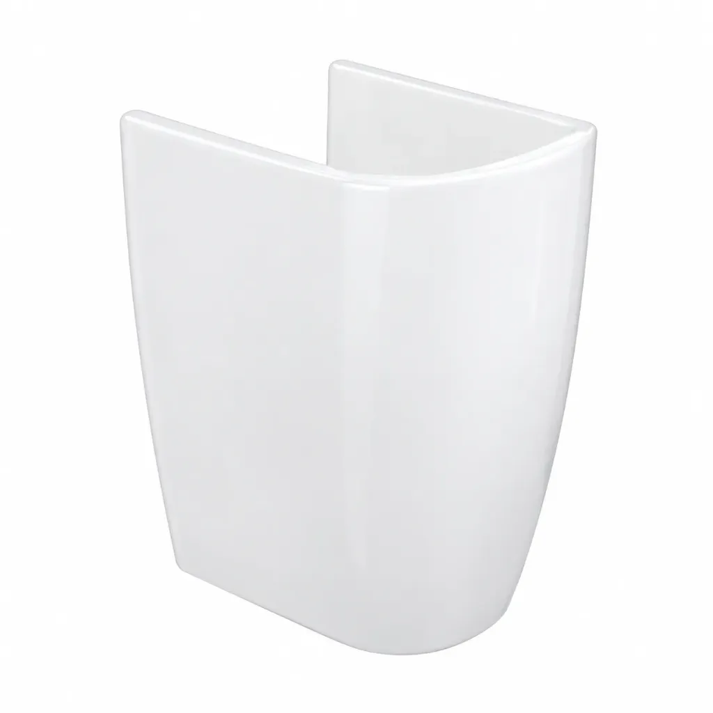 Piédestal sanitaire courbé blanc
