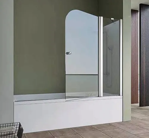 [KIIIY] Relax 6 mm Clear Glass Shower Cabin with Glossy Anodized Profile (110, With Bathtub)