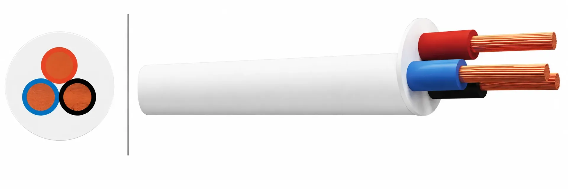 H05VV-F Cable (2x1,5 mm², Black)